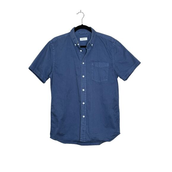 Saturday New York City blue short sleeves buttoned shirt size Small - Picture 6 of 9